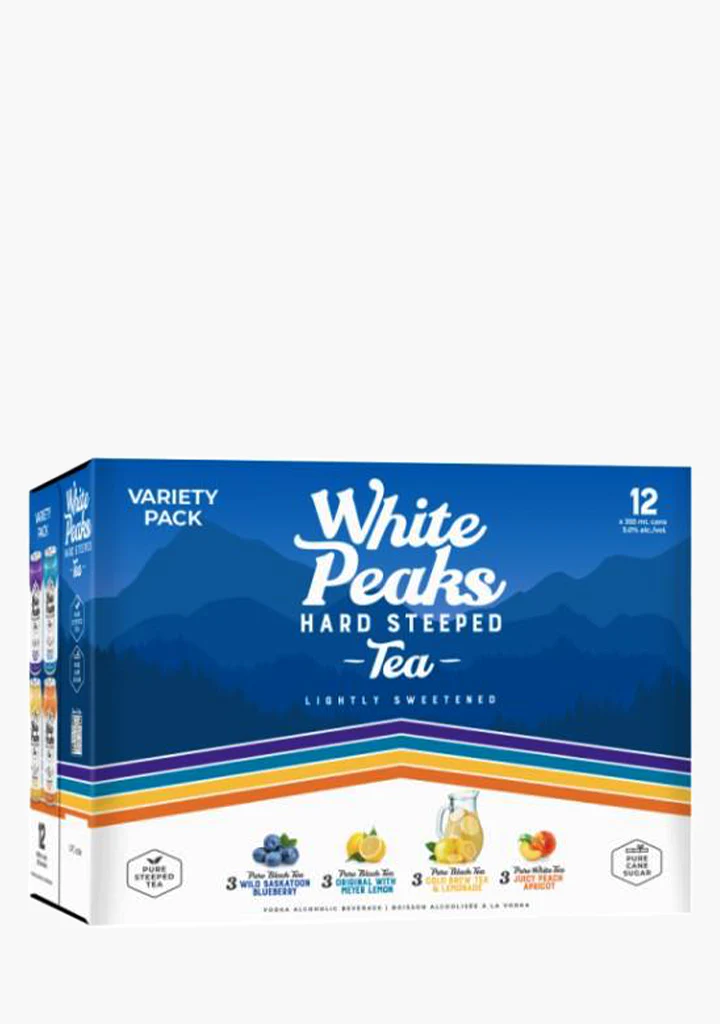 White Peaks Hard Steeped Tea Mix Pack - 12 x 355ML