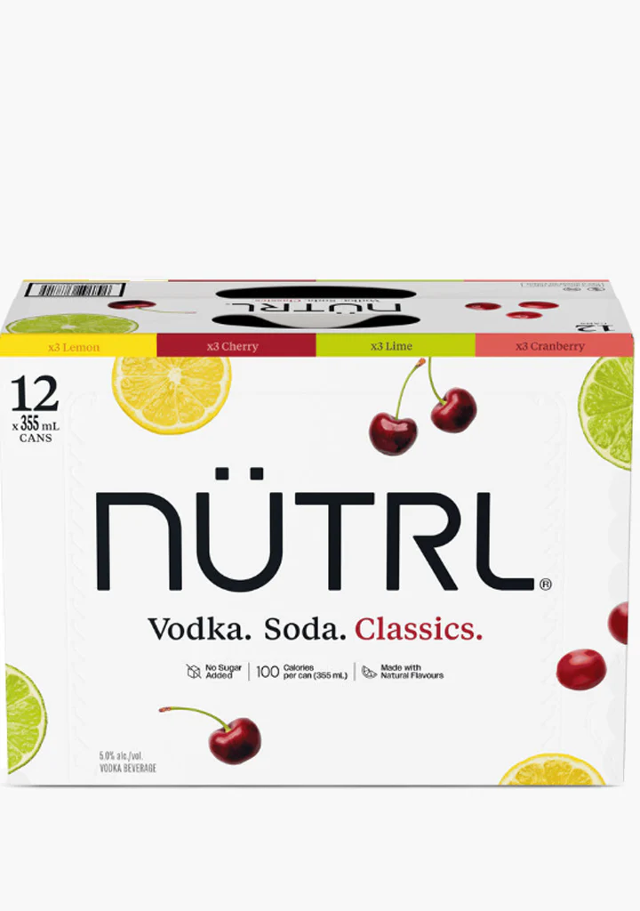 Nutrl Vodka Soda Mixed Pack - 12x355ML