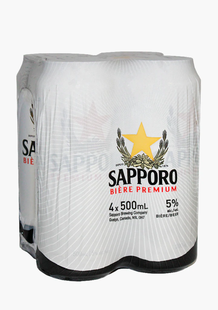 Sapporo Cans -  4 x 500ML